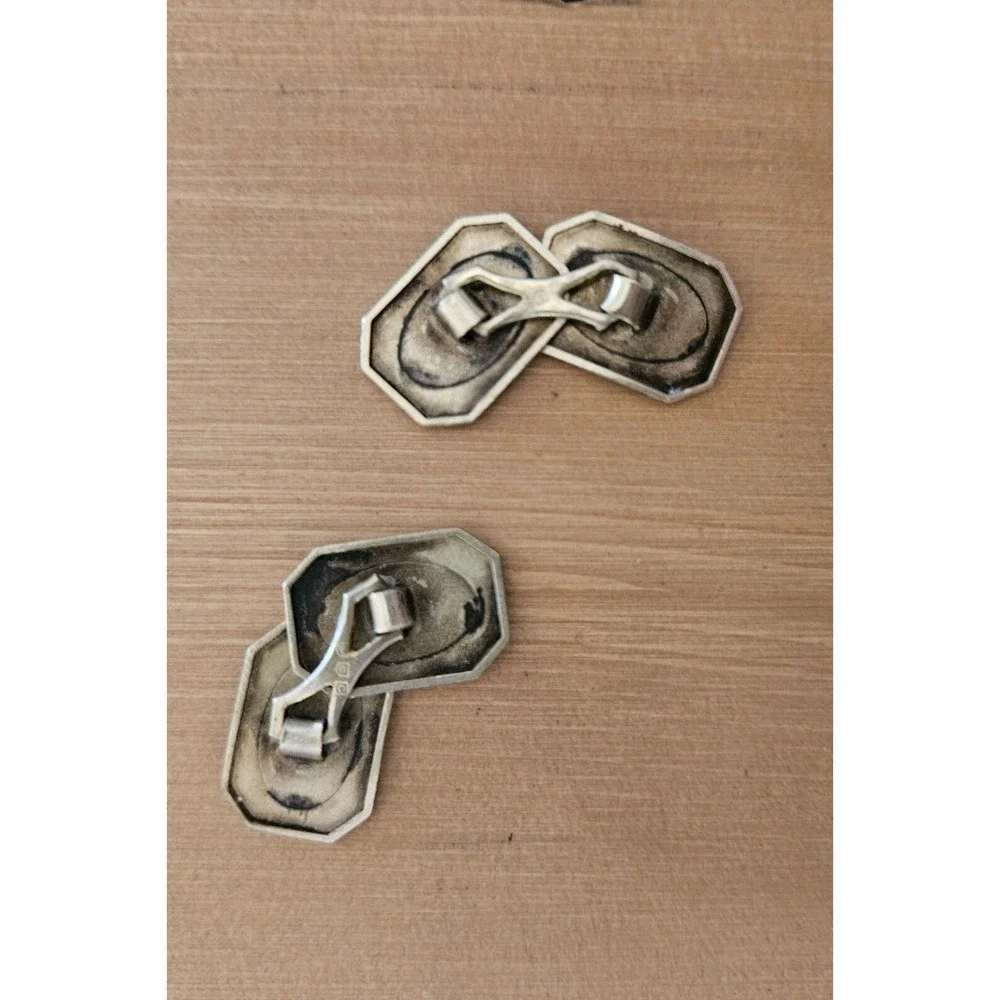 Vintage Cufflinks Gold Tone Oval Ornate Edge Wedding Formal‎ Occasion